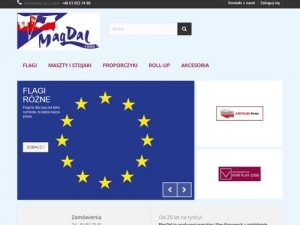 Flaga pionowa na maszt w ofercie firmy Magdal